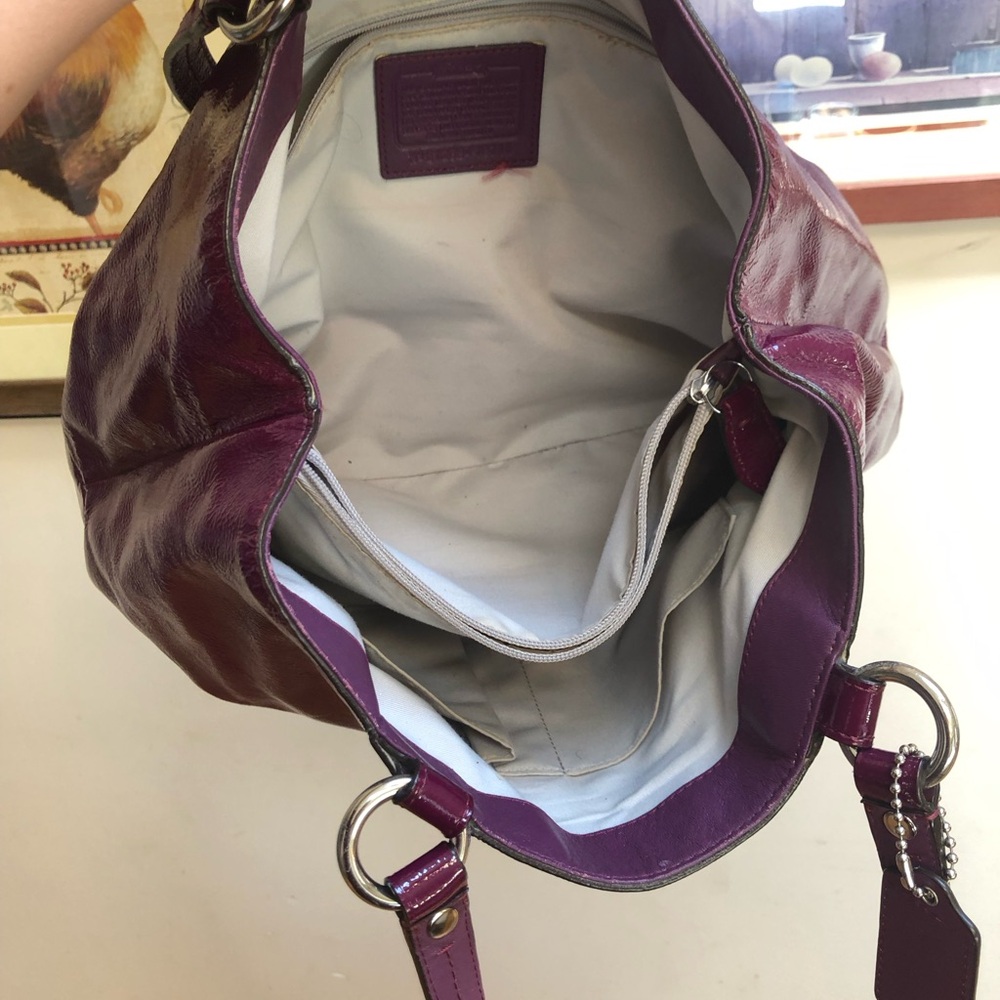 Coach Soho Purple Leather Shoulder Bag with original Hangtag - Picture 14 of 16